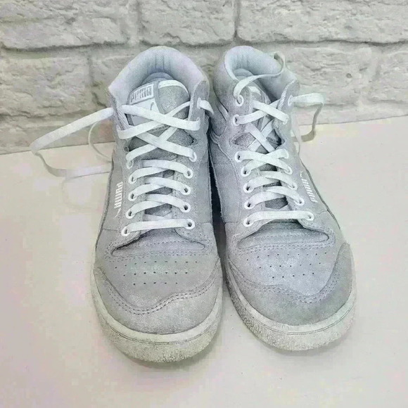 Puma silver high tops Shoes   Sz 6 - Picture 4 of 11